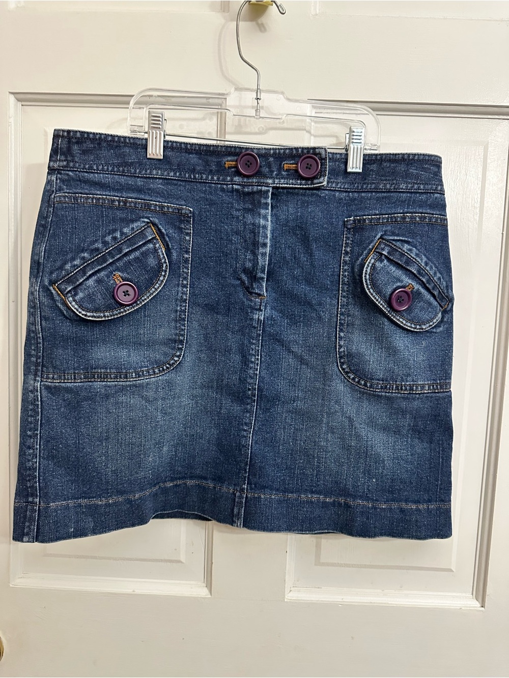 Loft Pocketed Denim Skirt